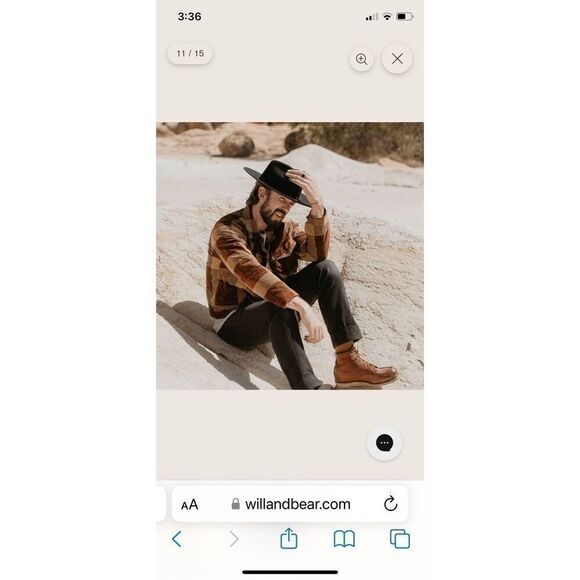 NWT New Will + Bear Calloway Black Wide Brim 100% Australian Wool Hat/Fedora S - Picture 16 of 16